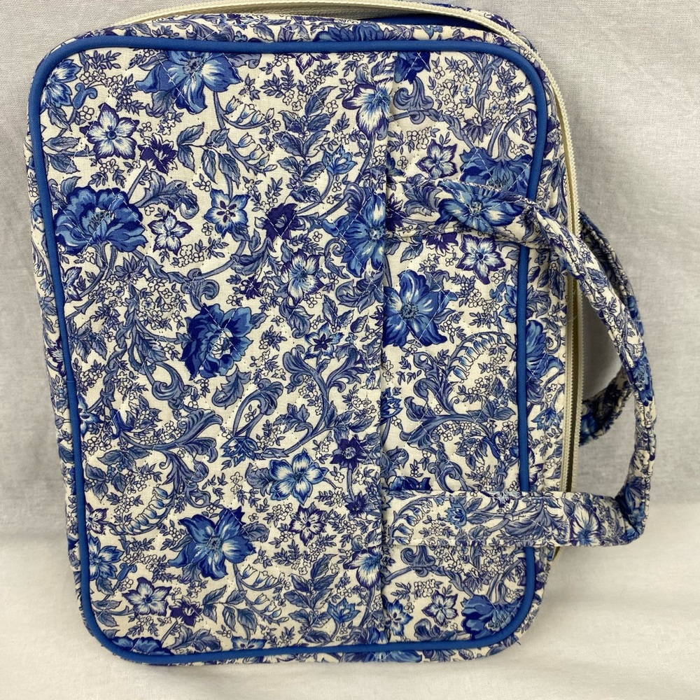 Blue Floral Fabric Bible Cover